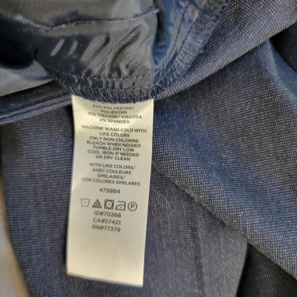 Ann Taylor Factory Navy Blue Modern Fit Trouser Straight-Leg Slim 2P Dress Pants - Picture 11 of 12